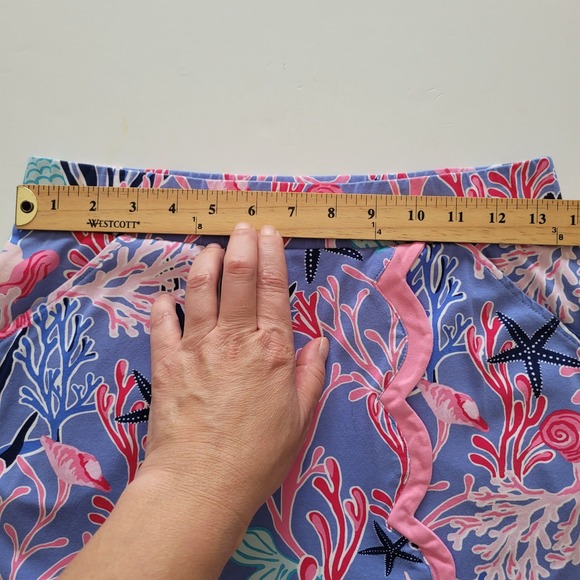 Ana Clare Mermaid Coral Reef Skort Size S Ocean Print, Pockets, Stretch Cotton - Picture 6 of 8